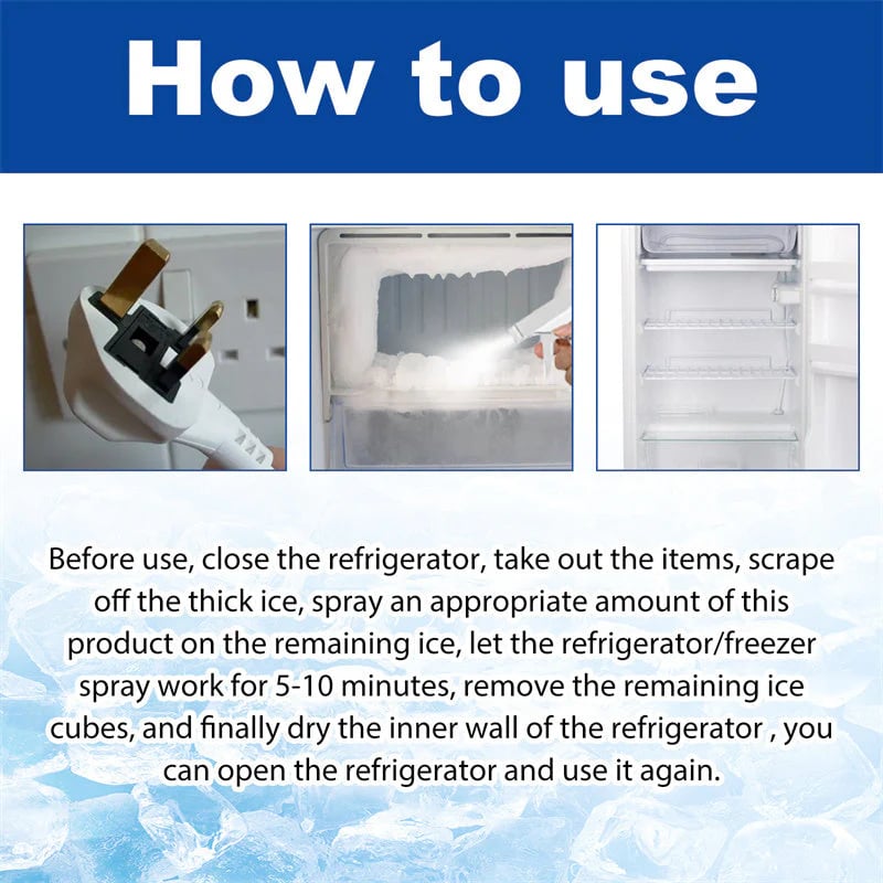 Ajaxfit™💥🧊Instant Ice Melt Spray – No Scraping Needed for Fridge, Freezer & Glass💥