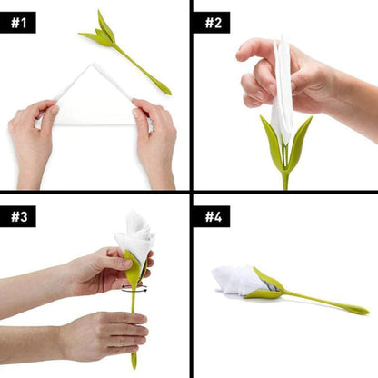 Ajaxfit™ 3-Second Rose Maker — Turn Ordinary Napkins into Table Art