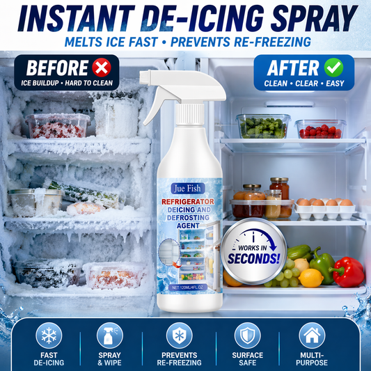 Ajaxfit™💥🧊Instant Ice Melt Spray – No Scraping Needed for Fridge, Freezer & Glass💥