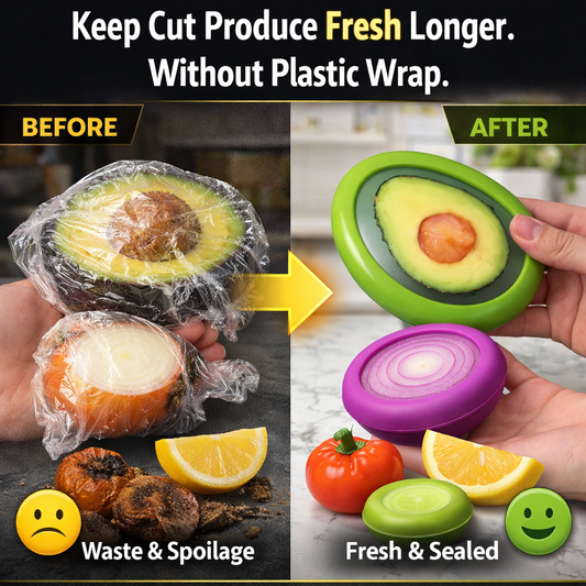 Ajaxfit™Reusable Silicone Stretch Pods 🍅🥑 – Keep Fruits & Vegetables Fresh Longer Without Plastic Wrap
