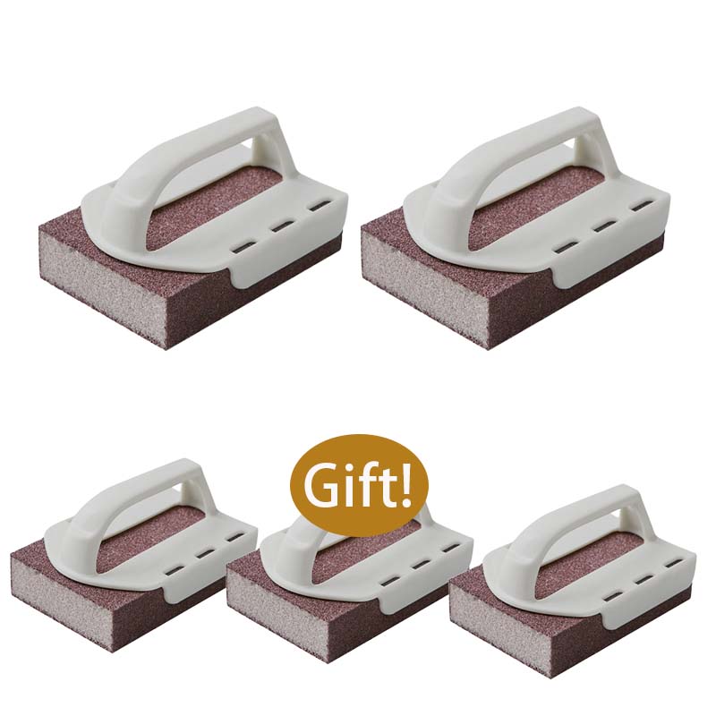 Ajaxfit™🧽🔥2026 HOT SALE🍳Emery Sponge Scrubber – Removes burnt grease & rust instantly. Flexible & durable, ergonomic handle. A heavy-duty cleaning essential. 🍳✨ (offer))